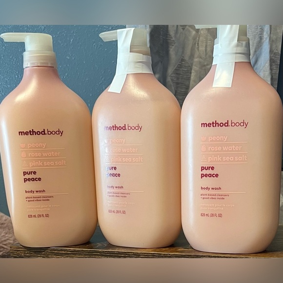 Method Pure Peace Plant Based Body Wash Bundle of 3 Pump Style Bottles All New! - Picture 1 of 8